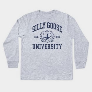 SILLY GOOSE UNIVERSITY Kids Long Sleeve T-Shirt